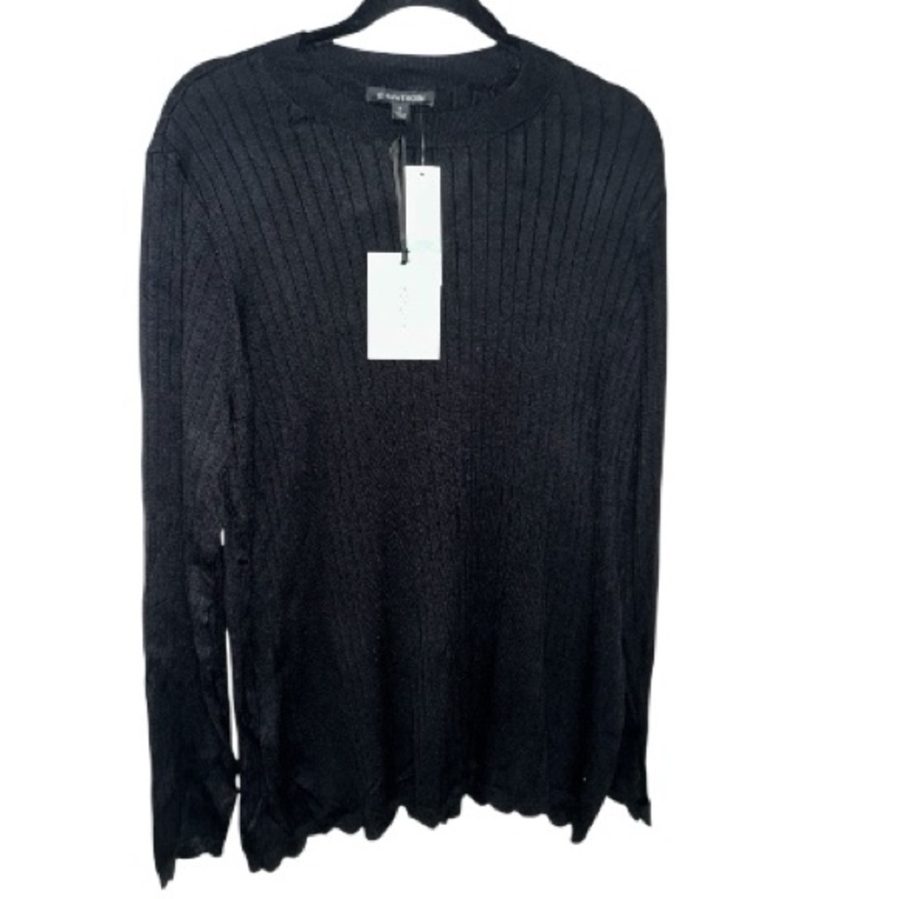 Hawthorn Stitch Fix Black Ribbed Knit Sweater Women’s Size 2XL NWT